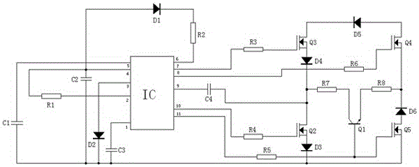 一种微型计算机控制的农用电机驱动电路的制作方法附图