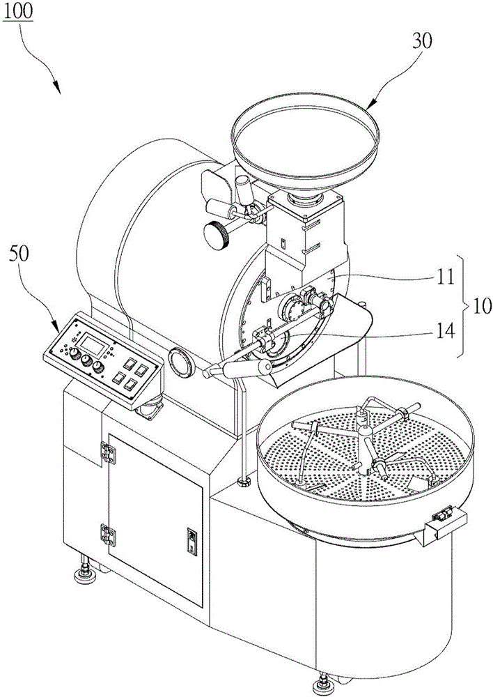 预混式咖啡豆烘焙机的制作方法附图