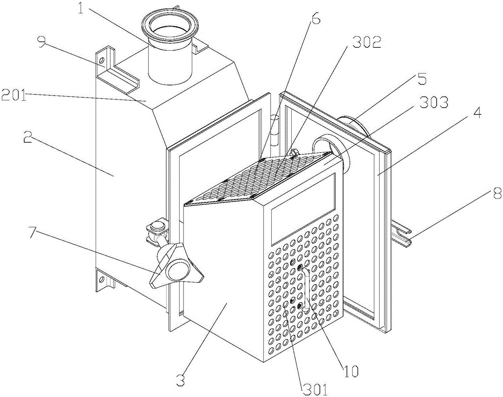 一种中央真空清扫系统垂直式前置分离盒的制作方法附图