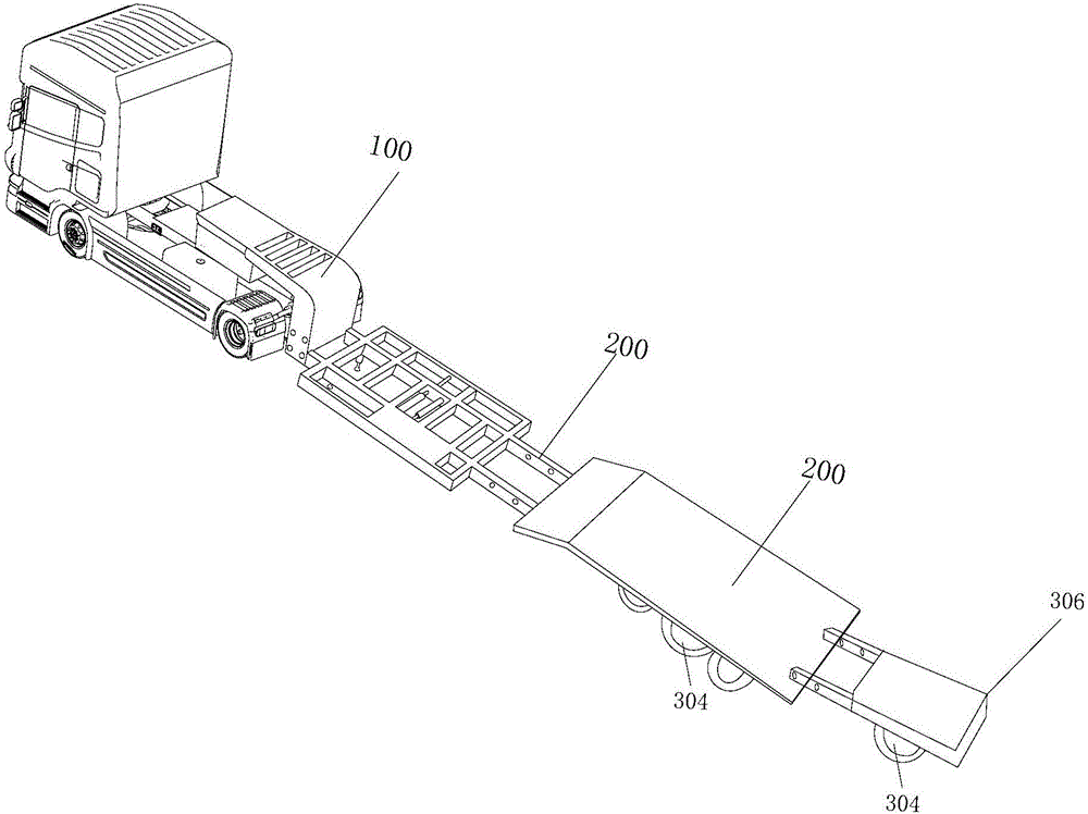 一种随变的模块离合式半挂车的制作方法附图