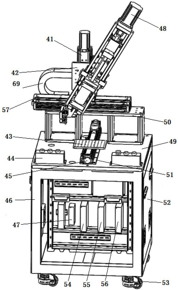 一种三轴直角坐标大容量点胶机的制作方法附图