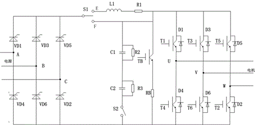 一种具有电流型和电压型一体化变频系统的制作方法附图