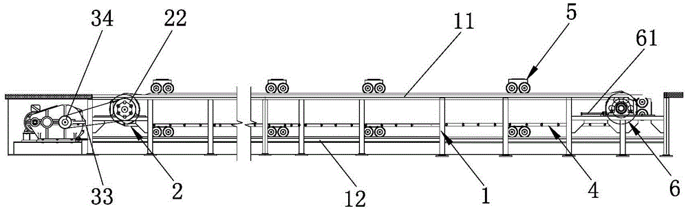 一种搅拌站的管桩输送机的制作方法附图
