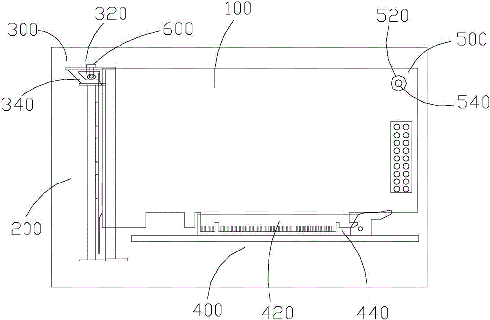 显示卡固定结构及一体式计算机的制作方法附图
