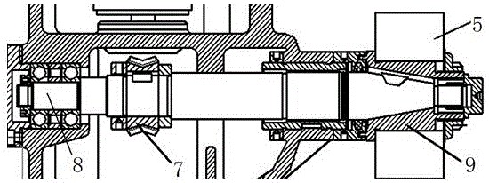 外圆无心磨床导轮传动支承机构的制作方法附图
