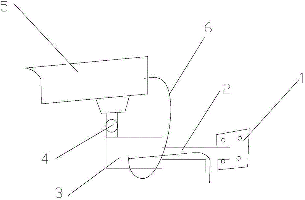 摄像机接线端防淋支架的制作方法附图