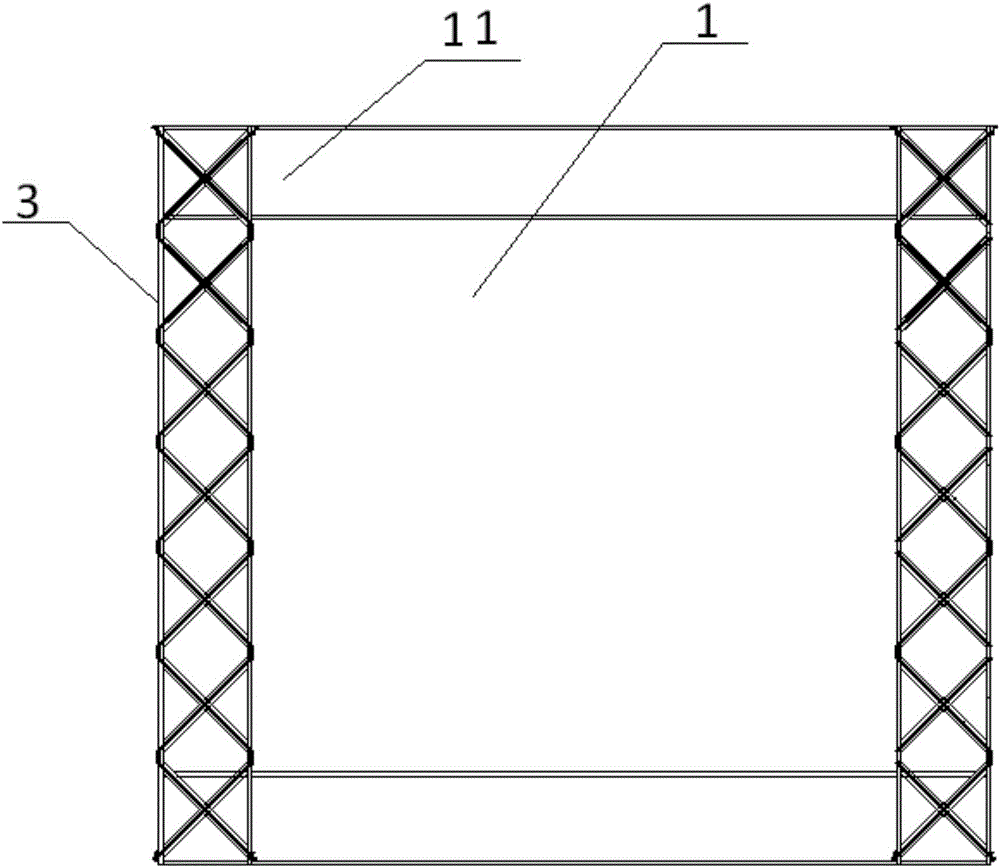 一种柱翼缘双x型预应力钢框架?钢板剪力墙结构的制作方法附图