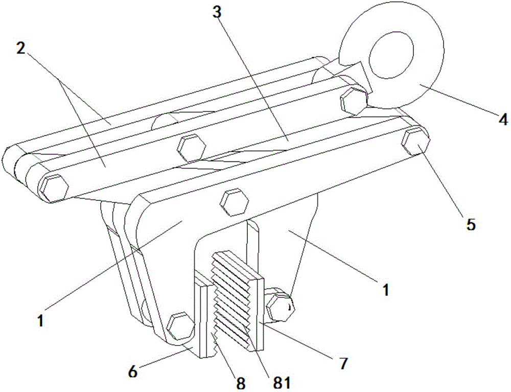 一种剪板机进料板材夹具的制作方法附图