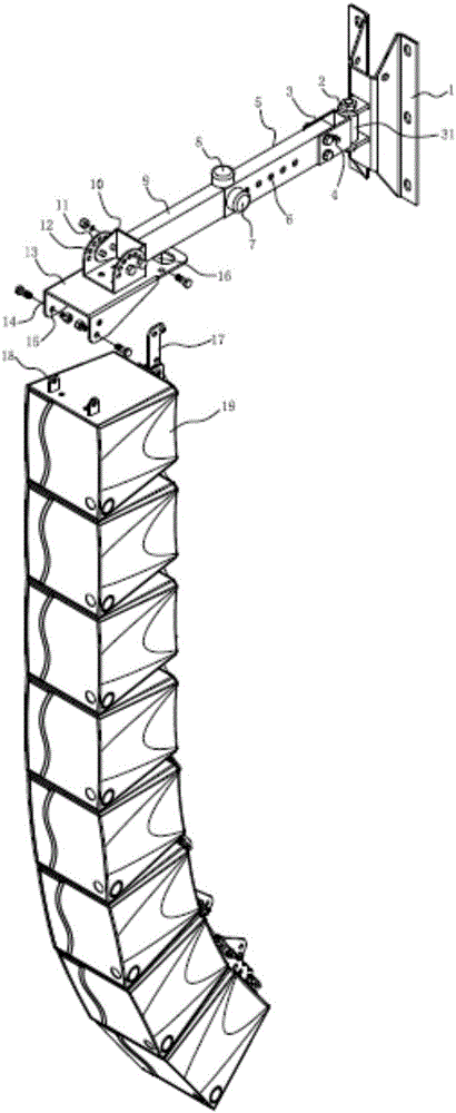 一种音箱的吊挂支架的制作方法附图