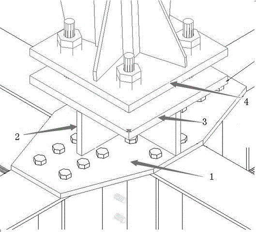 一种钢框架基础用塔脚安装调平墩头的制作方法附图
