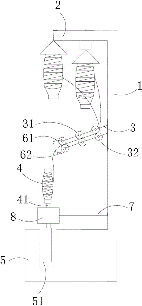 一种用于y型截面纤维混纺的粗纱机的制作方法附图