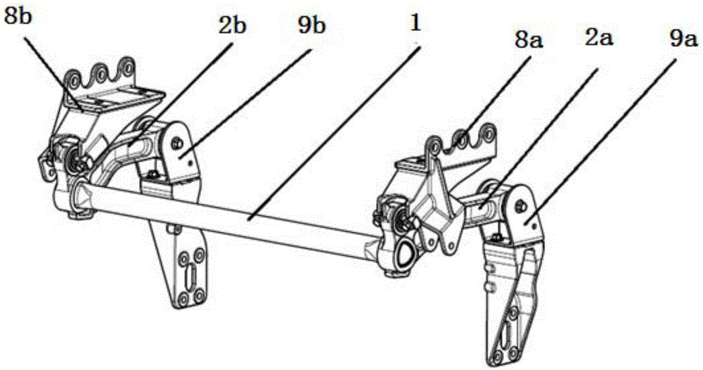 一种商用车全浮驾驶室悬置系统侧倾稳定装置的制造方法附图