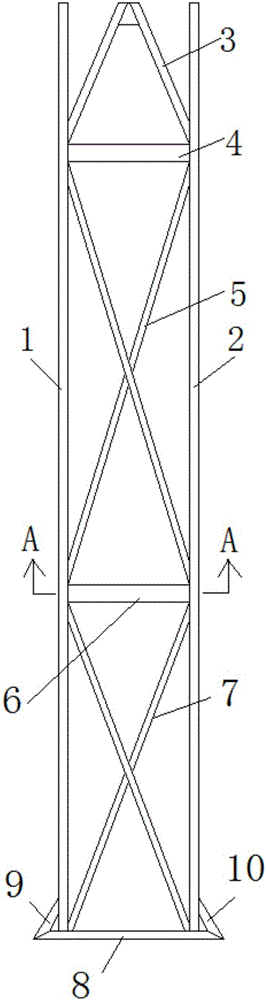 一种客车底架中部连接纵梁总成的制作方法附图