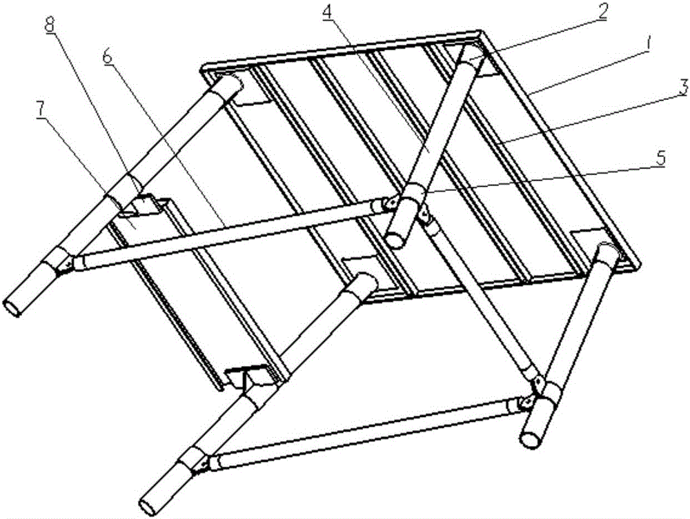 一种轻质高强碳纤维直升机尾桨维修梯的制作方法附图