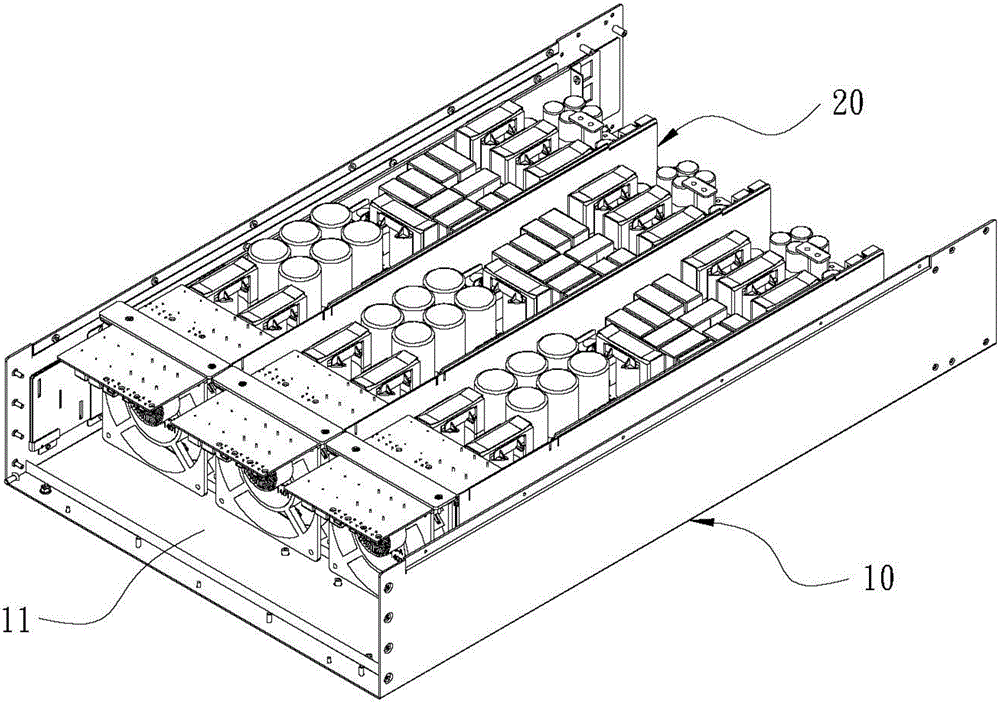 电源供应器的功率模块与机箱的结合固定结构的制作方法附图