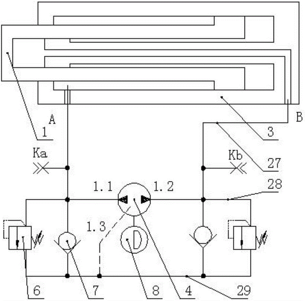 一种自循环单出杆双作用等速数字电动液压缸的制作方法附图