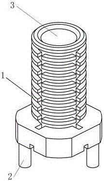 螺旋电感骨架的制作方法附图