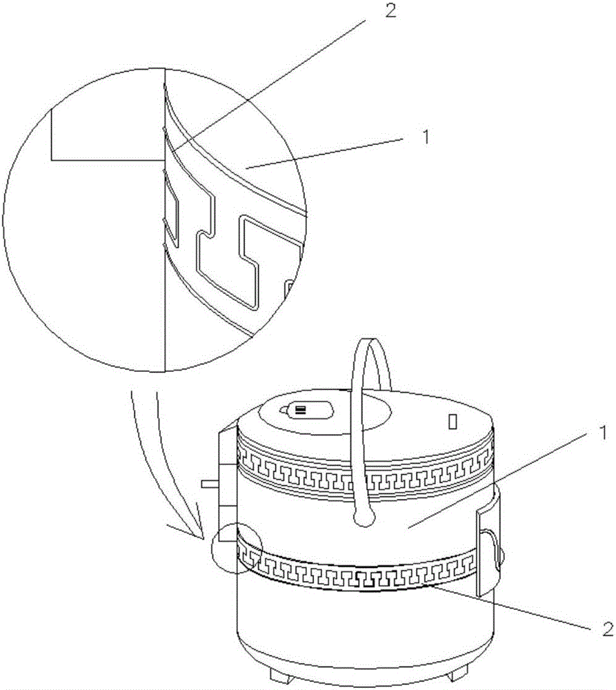 带加强骨的电饭锅的制作方法附图