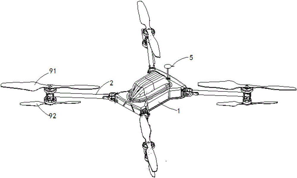 应用于无人机的双桨结构的制作方法附图