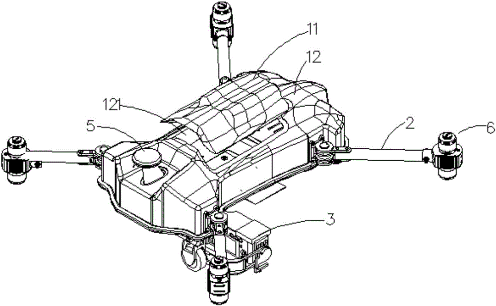 具有拆卸组件和旋翼动力组件的无人机的制作方法附图