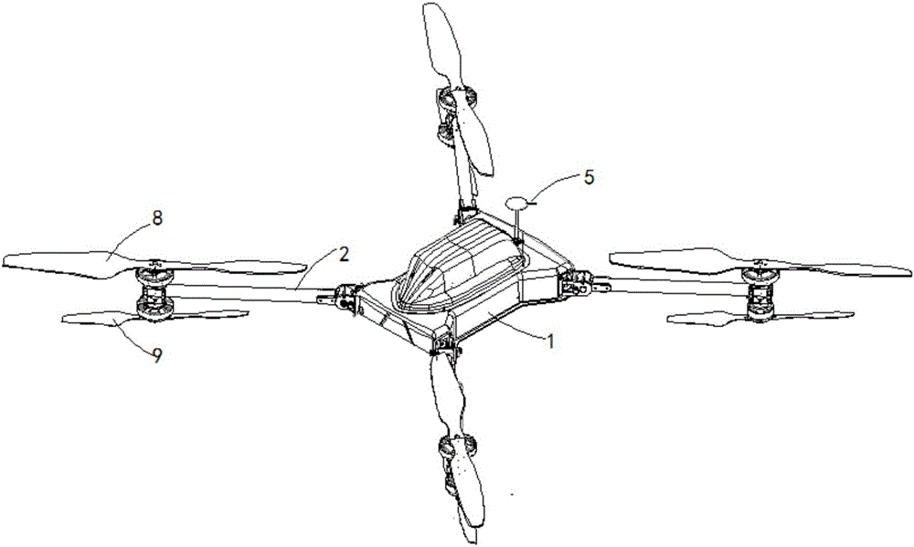 具有拆卸式双桨结构的多旋翼无人机的制作方法附图