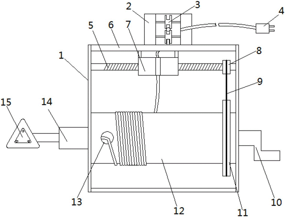 一种电暖袋充电线集中收卷装置的制造方法附图