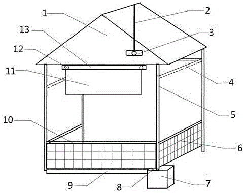 一种基于太阳能的智能竹木凉亭的制作方法附图
