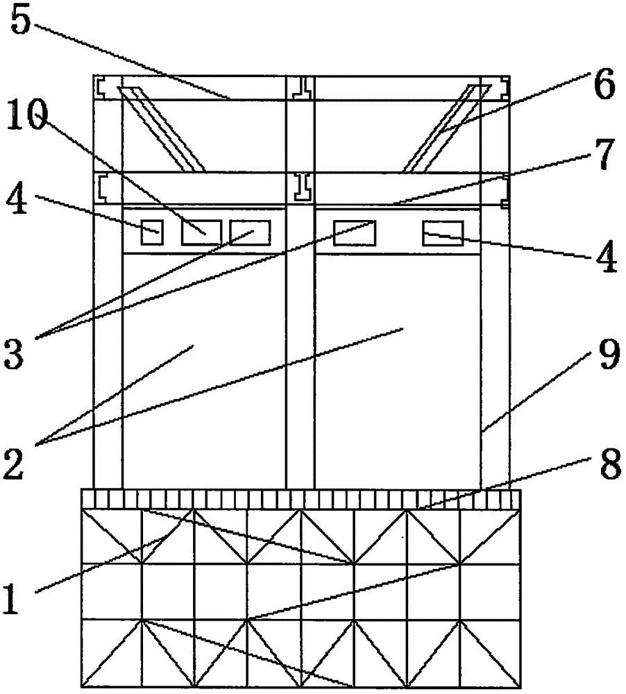 一种自由组合和拆卸的组合式立体钢构车库的制作方法附图