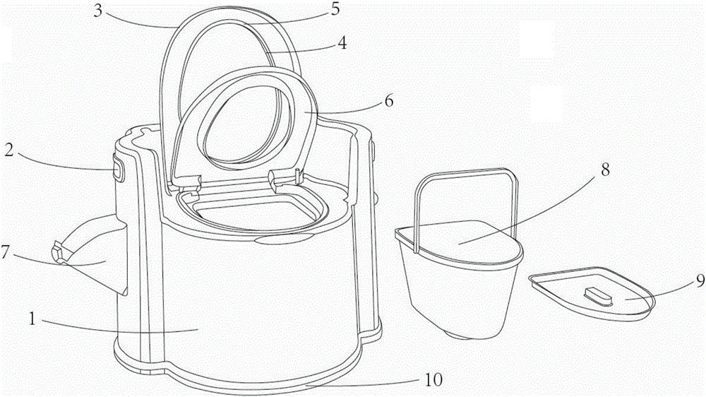 一种隔臭的可移动坐厕的制作方法附图