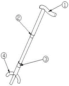 一种微动关节拐杖的制作方法附图