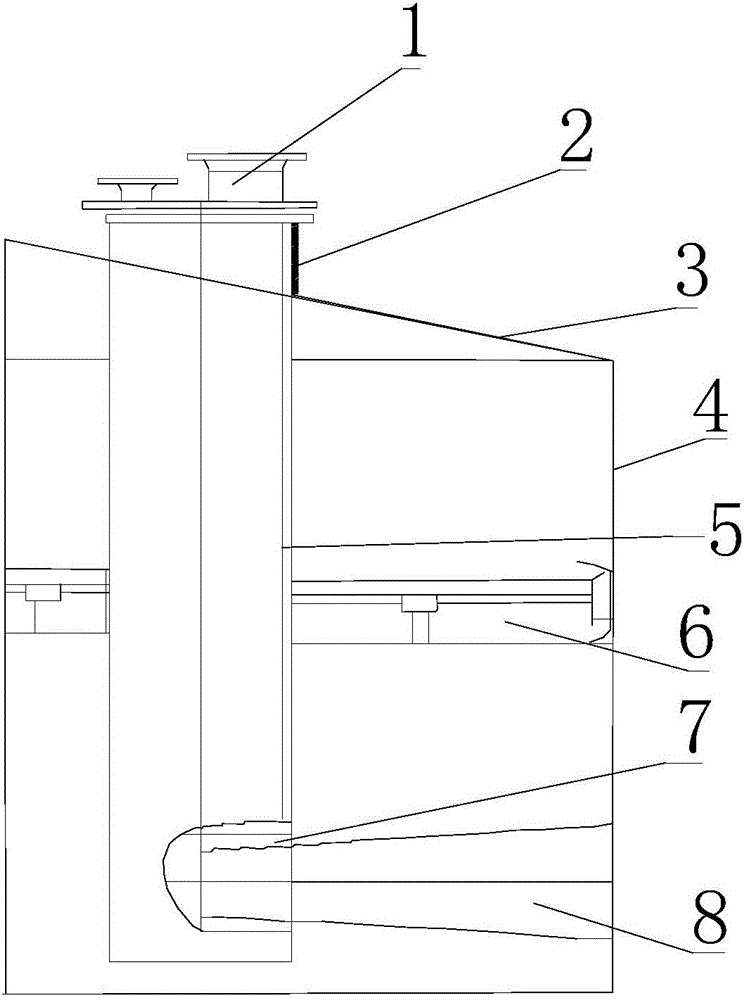 一种内浮顶储罐内伸接管的柔性结构的制作方法附图