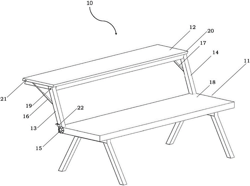 一种折叠长椅的制作方法附图
