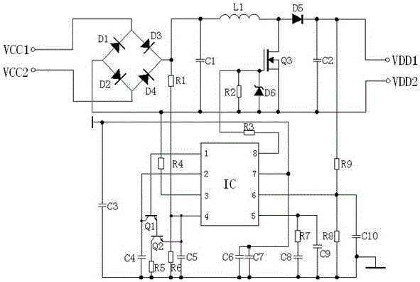 一种基于计算机ic控制的功率因数校正电路的制作方法附图