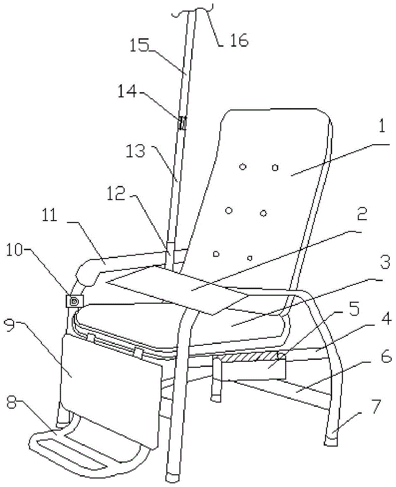 一种新型输液椅的制作方法附图