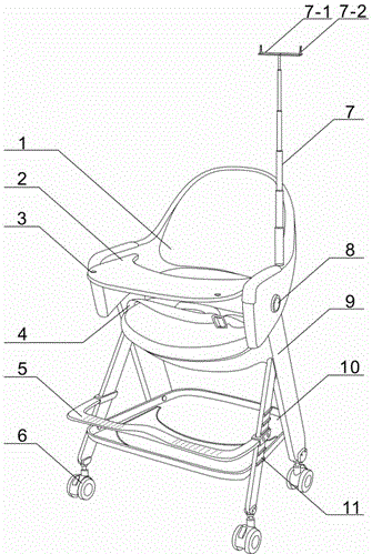一种儿童输液椅的制作方法附图