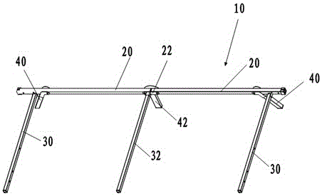 一种折叠床架组件及具有该组件的折叠床架的制作方法附图
