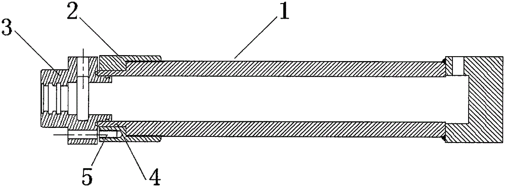 液压油缸缸筒法兰连接结构的制作方法附图