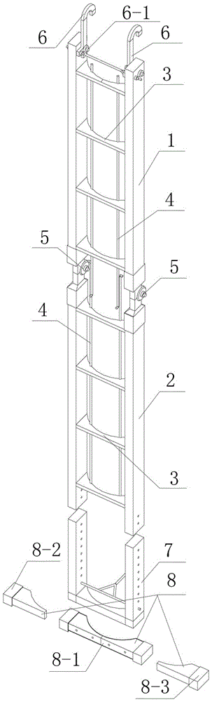 一种输电线路复合型托梯的制作方法附图