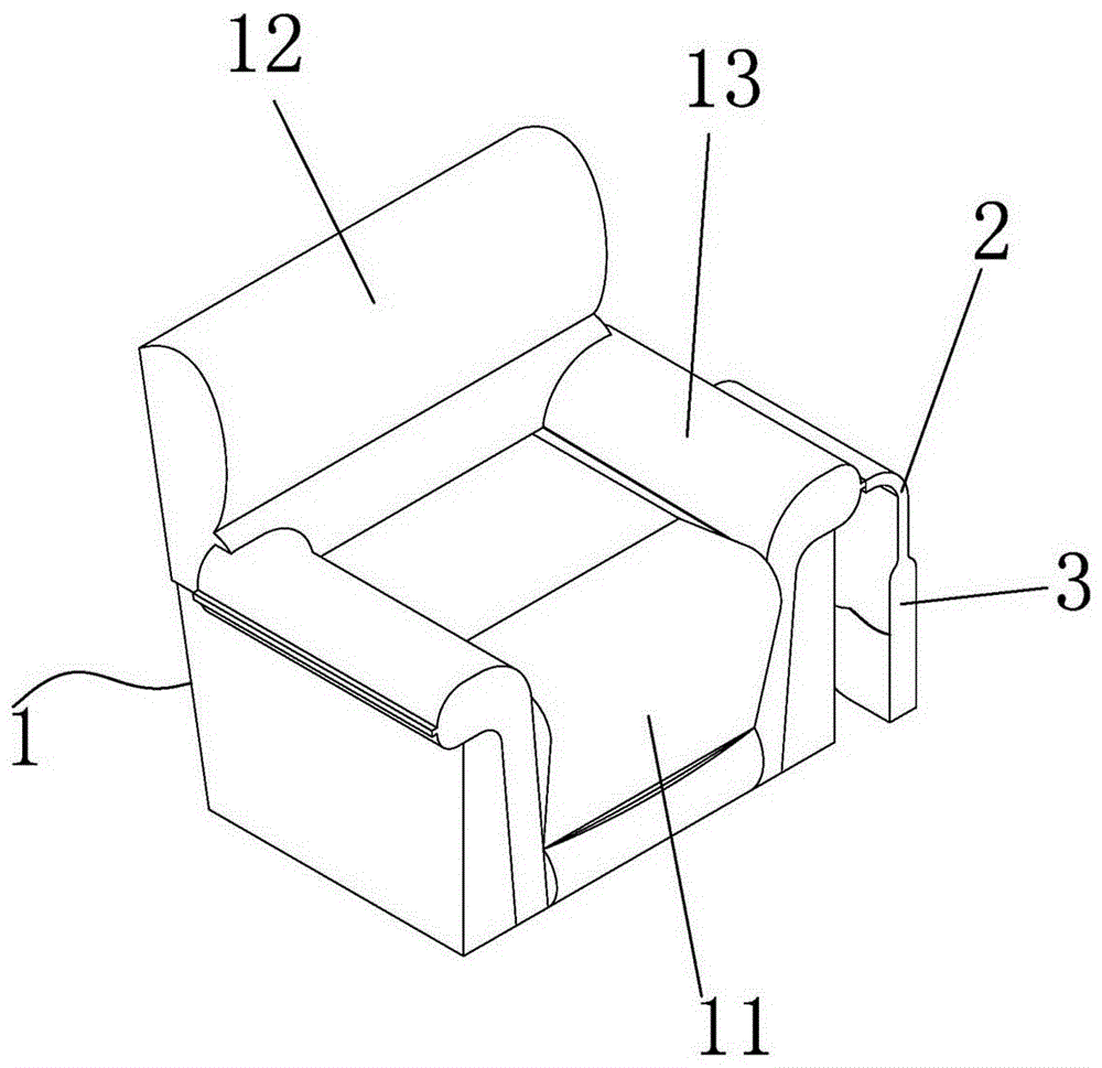 一种便于哺乳的沙发椅的制作方法附图