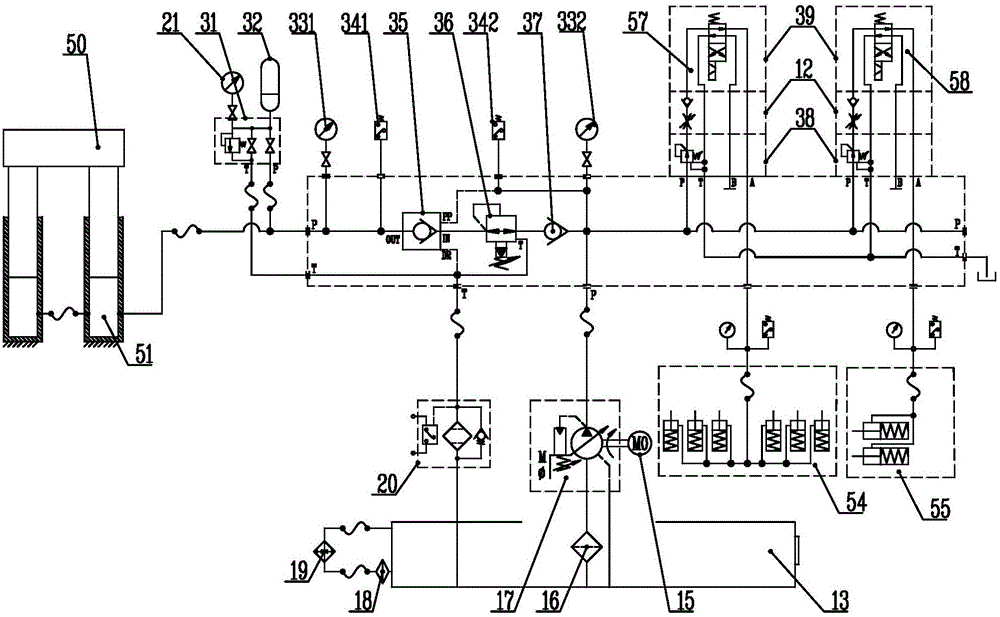 一种数控机床滑台配重平衡系统的制作方法附图