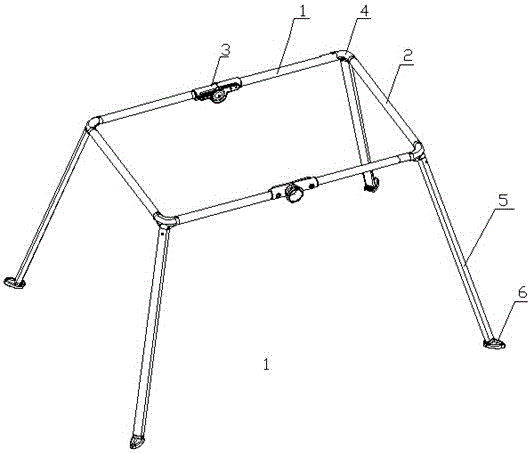 一种折叠梯形童床的制作方法附图