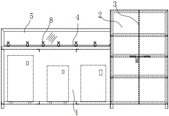 一种金属加工行业用一体化工具柜的制作方法附图