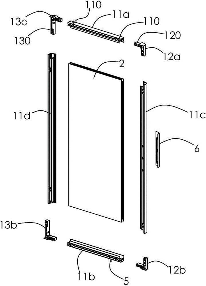 一种垂直拼角结构的立式门的制作方法附图