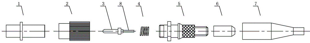 Fc型光纤活动连接器散件的制作方法附图