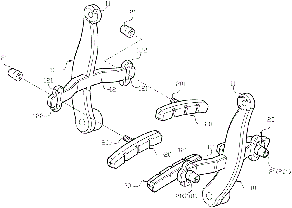 车用刹车夹具结构的制作方法附图