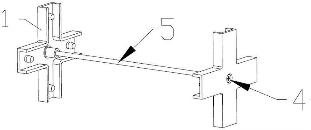 一种十字带钉固定连接件的制作方法附图