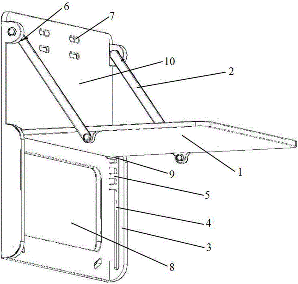 一种斜拉式折叠桌的制作方法附图