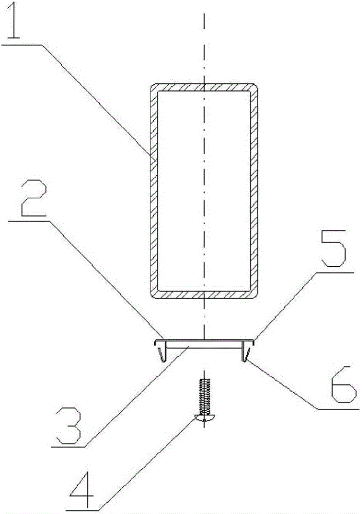 一种幕墙系统中的钢铝复合构件的连接机构的制作方法附图