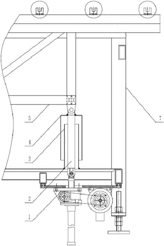 一种型材传送装置的升降机构的制作方法附图