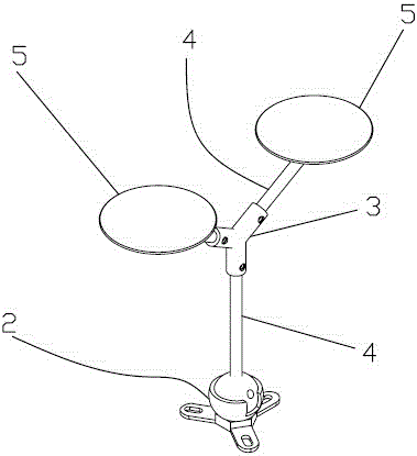 一种无人机用双gps支架的制作方法附图